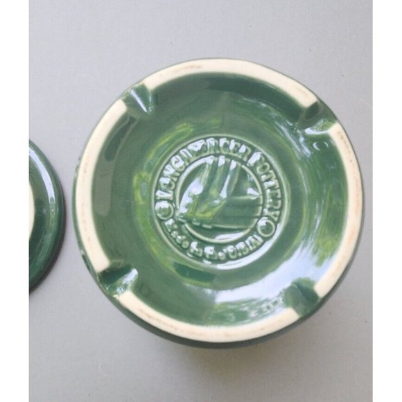 Longaberger Pottery Woven Traditions Lidded Jar 16 oz Ivy Green Salt 1 Pint - Picture 10 of 11